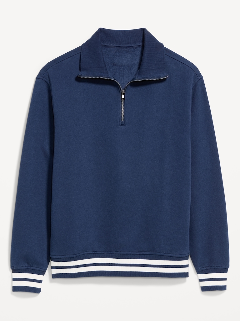 Collared Nautical Fleece Pullover