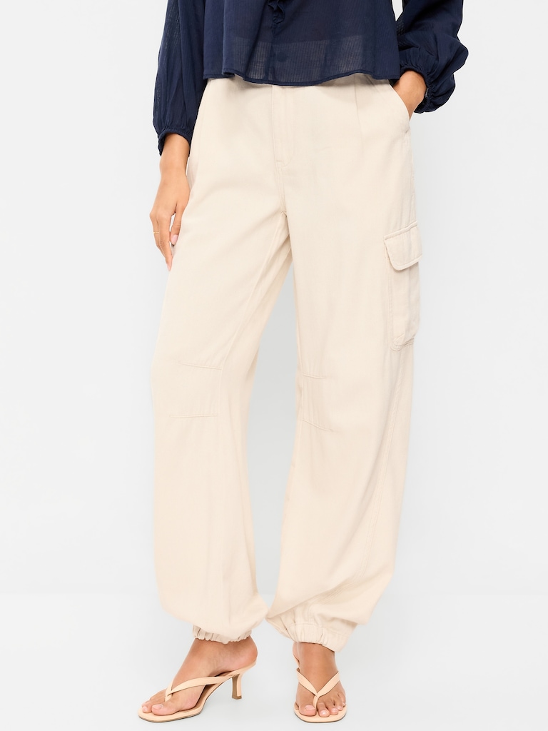 Twill Barrel Cargo Pants