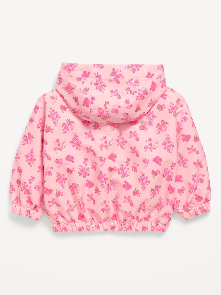 Printed Hooded Track Jacket for Toddler Girls