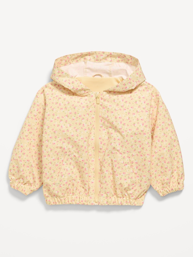 Printed Hooded Track Jacket for Toddler Girls