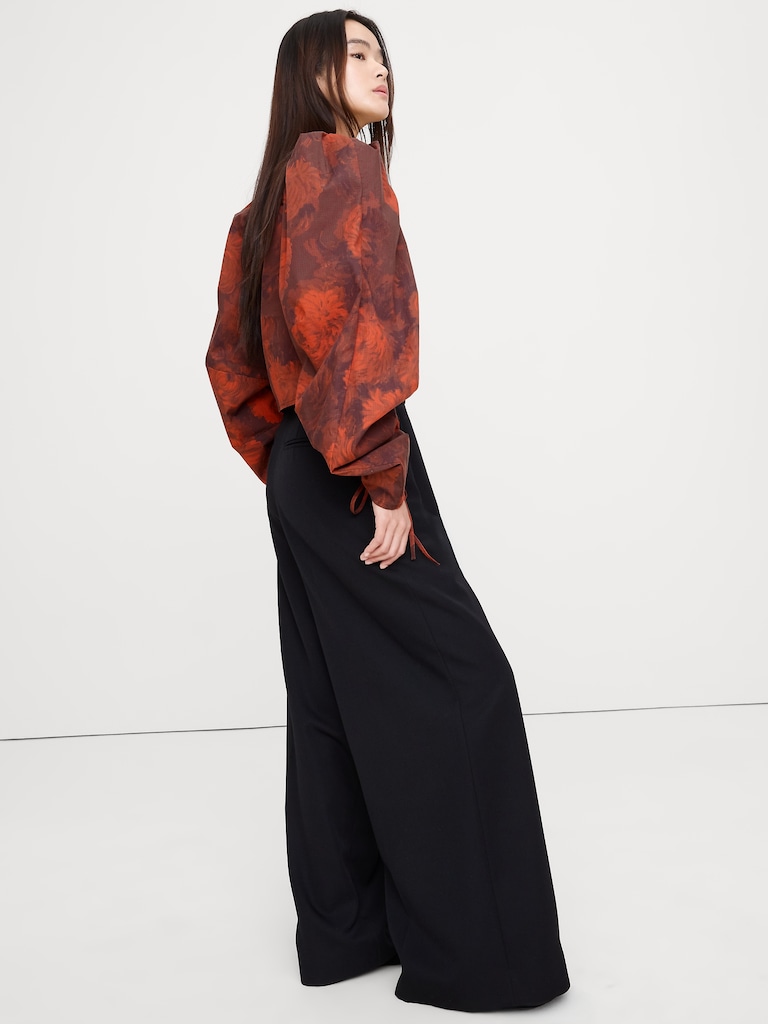 Stretch-Cotton Square-Neck Top