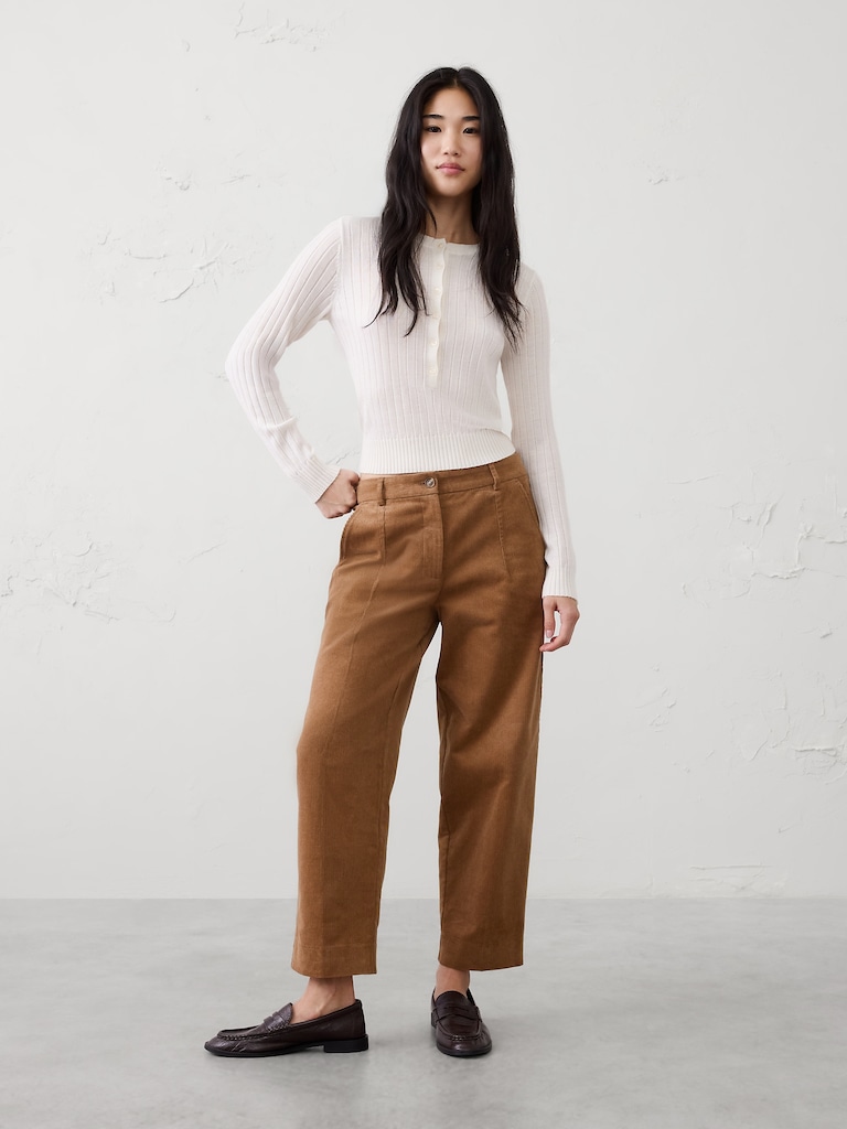 Merino Wool Henley Sweater