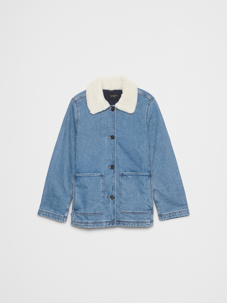 Sherpa Collar Denim Jacket