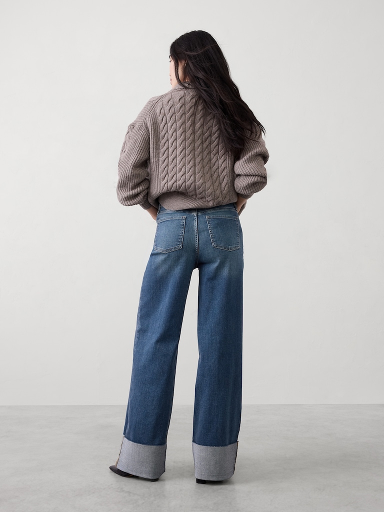 Wide-Leg High-Rise Jean