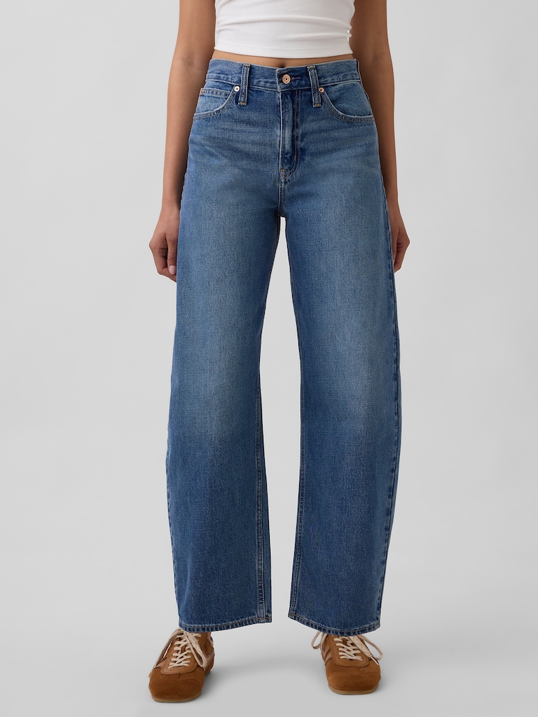 High Rise Barrel Jeans