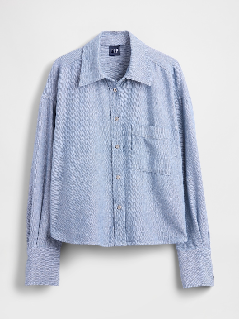 Linen-Cotton Oversized Shirt