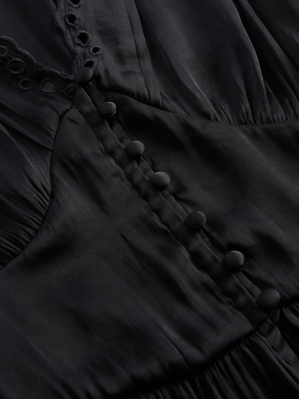 Eyelet V-Neck Peplum Top