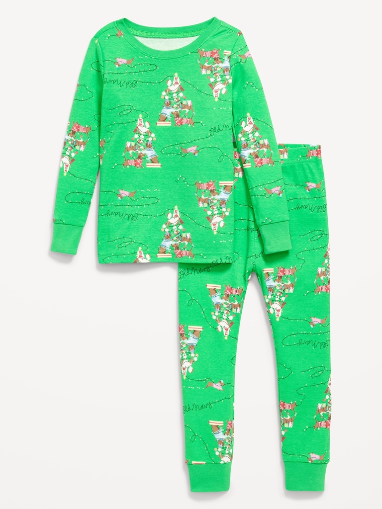 Printed Snug-Fit Pajama Set for Toddler & Baby
