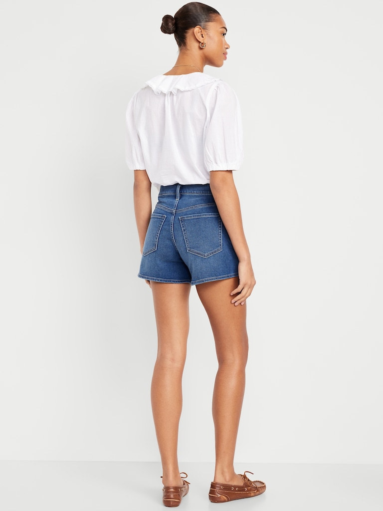 High-Waisted Wow Jean Shorts -- 4-inch inseam