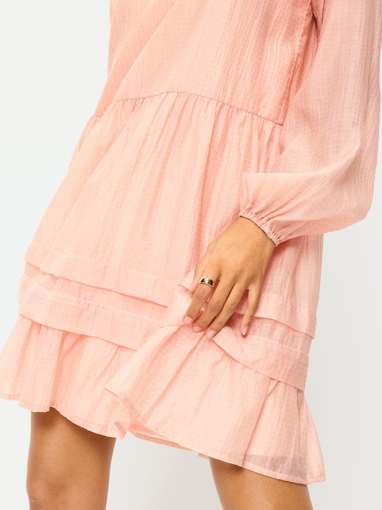 Long-Sleeve Swing Mini Dress