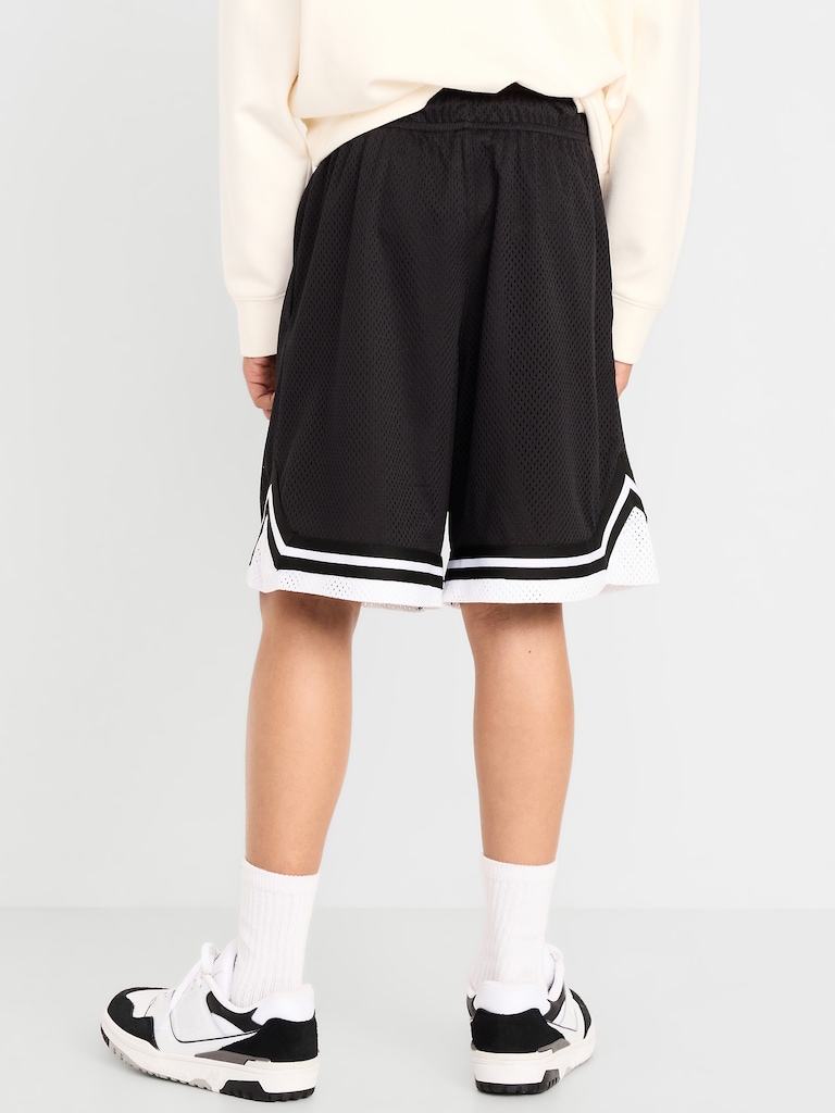 Knee Length Mesh Basketball Shorts for Boys