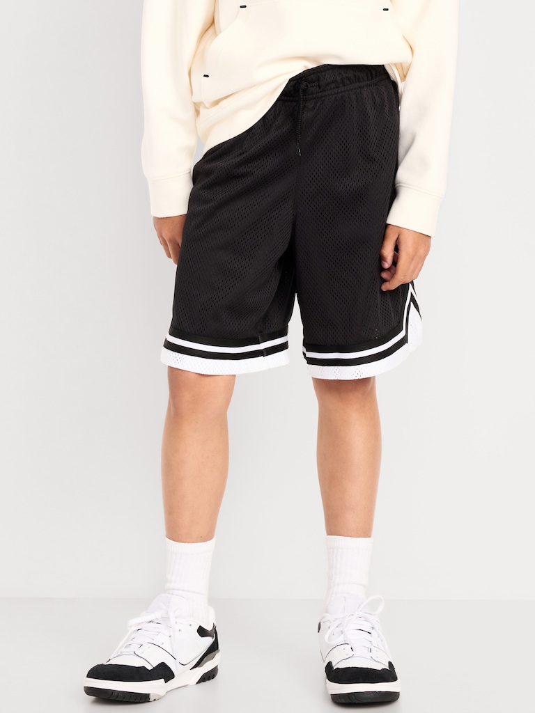 Knee Length Mesh Basketball Shorts for Boys