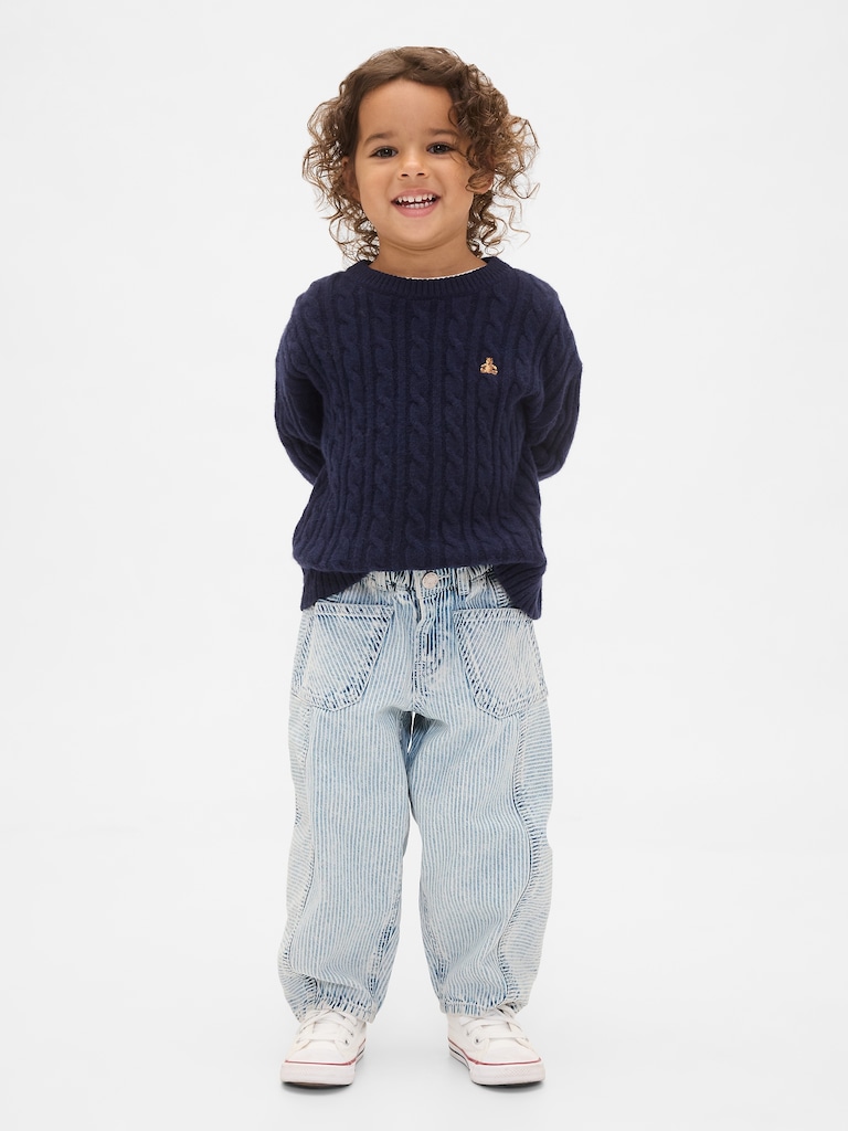 Baby & Toddler Denim Stripe Horseshoe Jeans