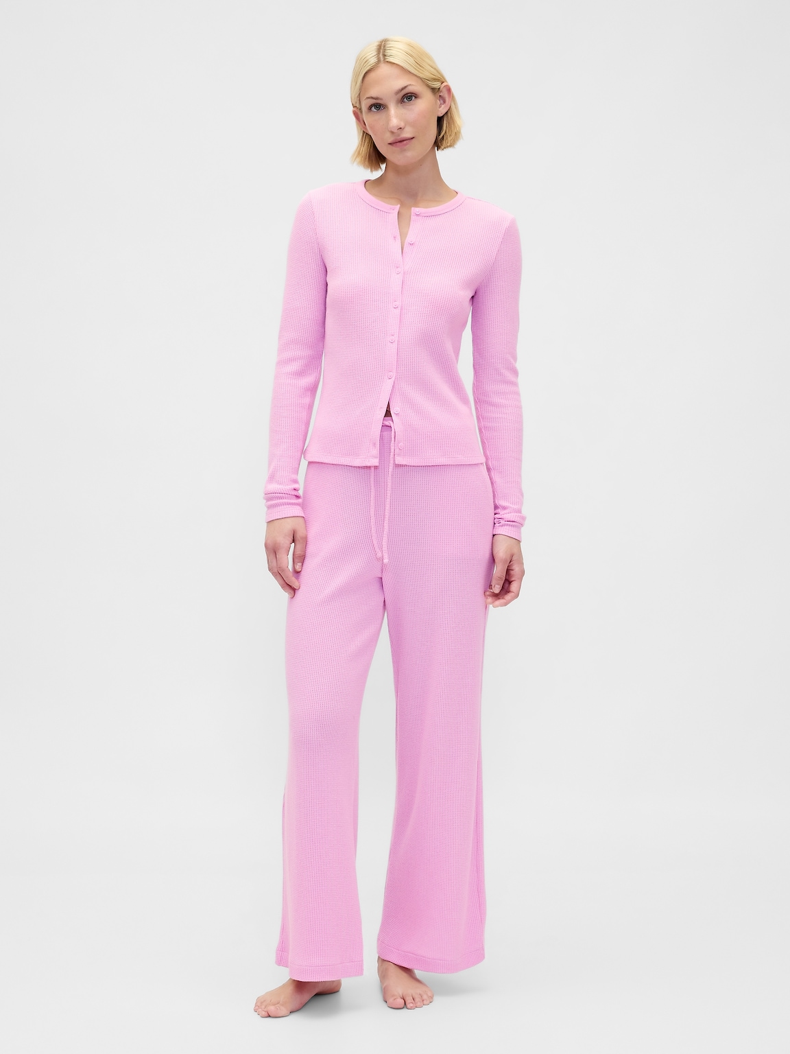 Waffle Wide-Leg PJ Pants