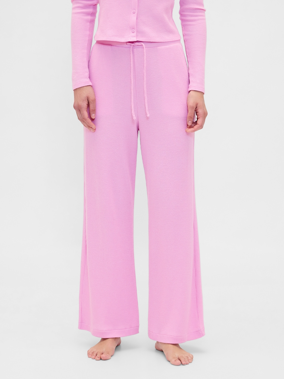 Waffle Wide-Leg PJ Pants