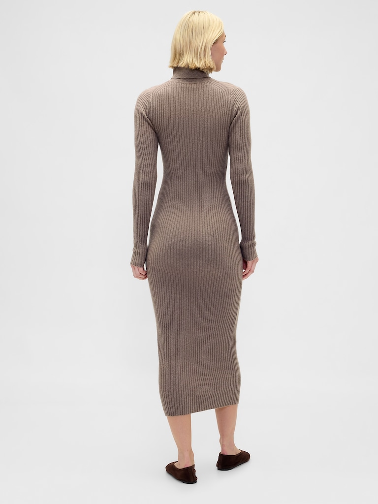 CashSoft Turtleneck Maxi Sweater Dress