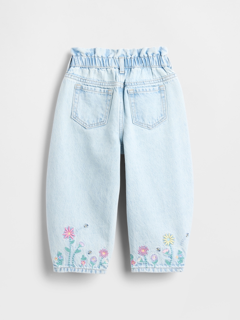 Baby & Toddler Floral Horseshoe Jeans