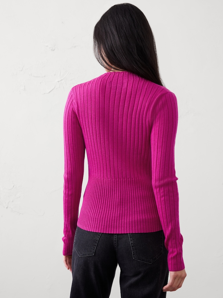 Merino Wool Ribbed Sweater