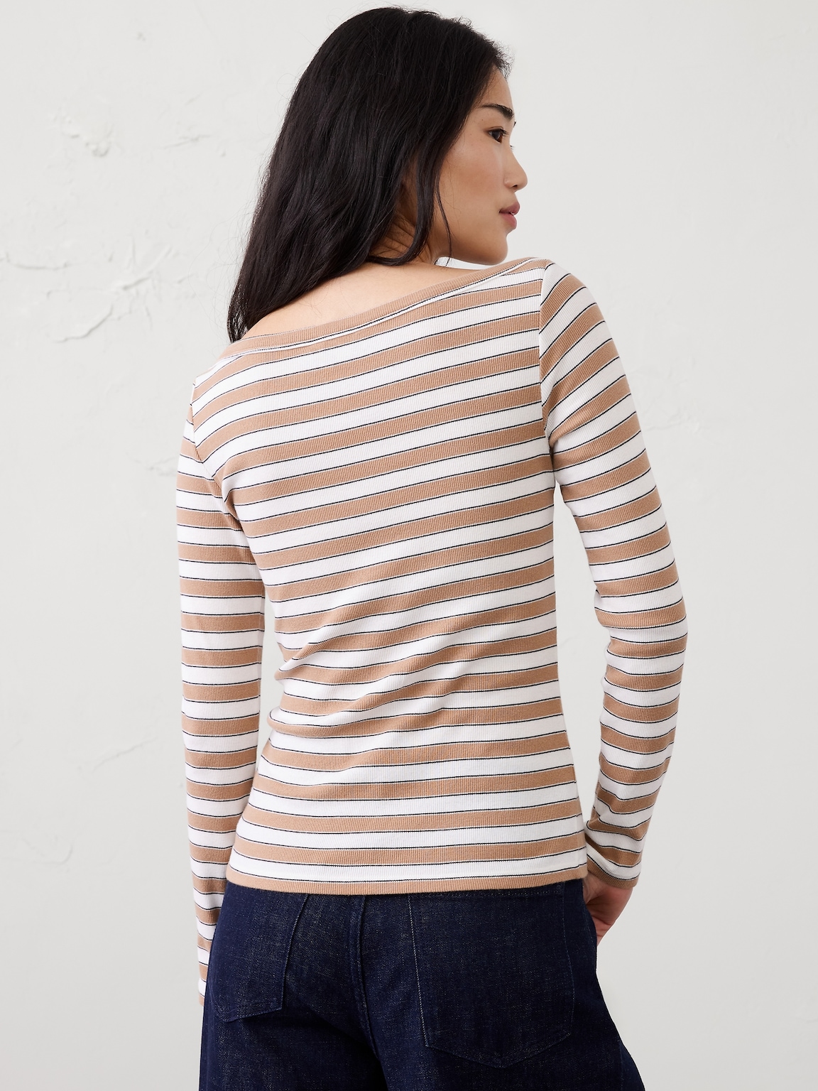 Ribbed Boatneck Top