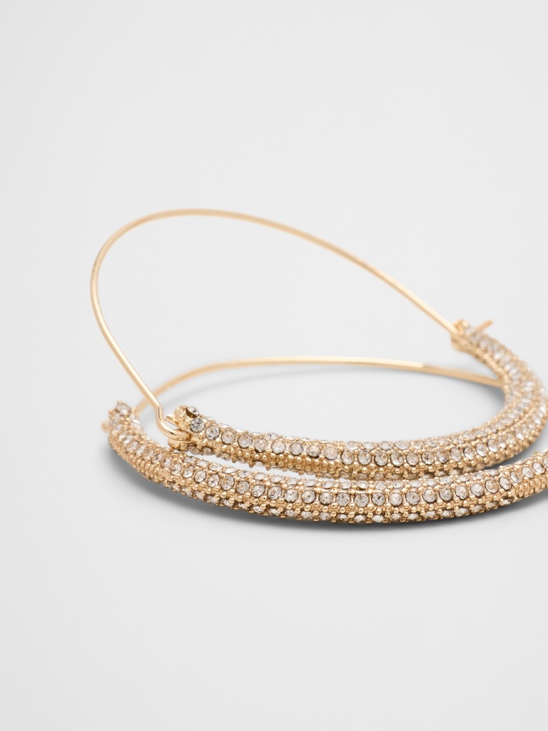 Pave Hoop Earrings