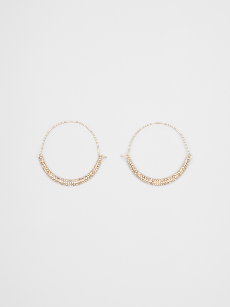 Pave Hoop Earrings