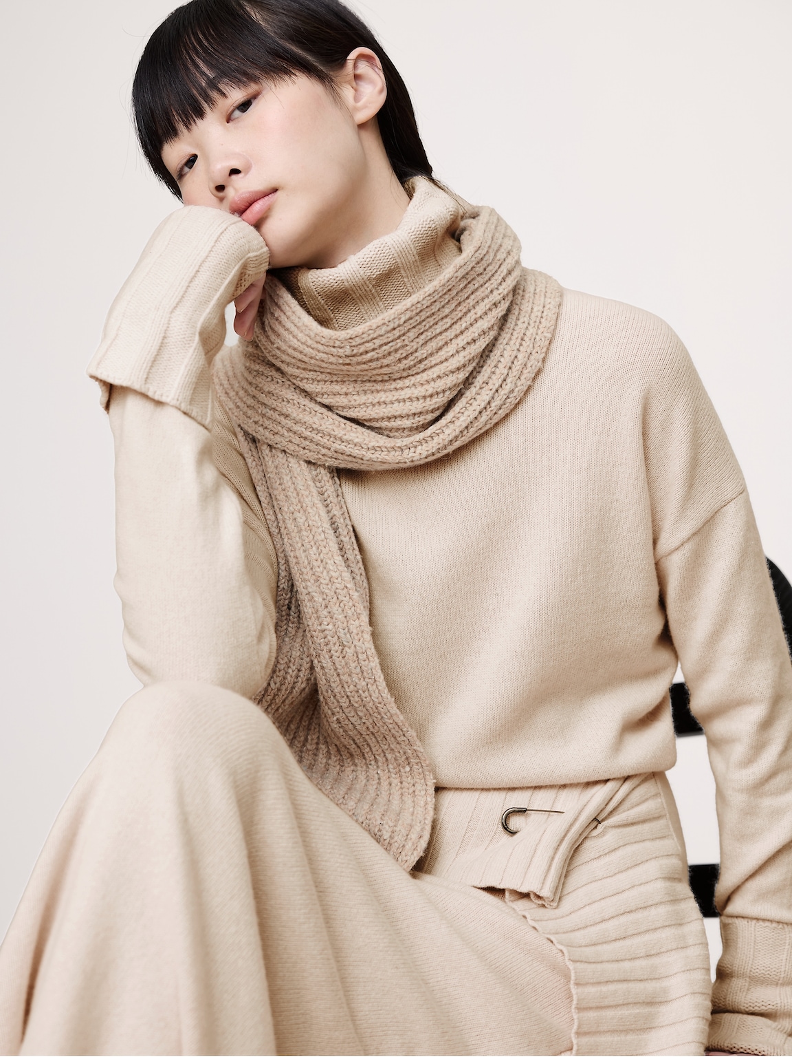 Donegal Wool-Blend Extra-Long Scarf