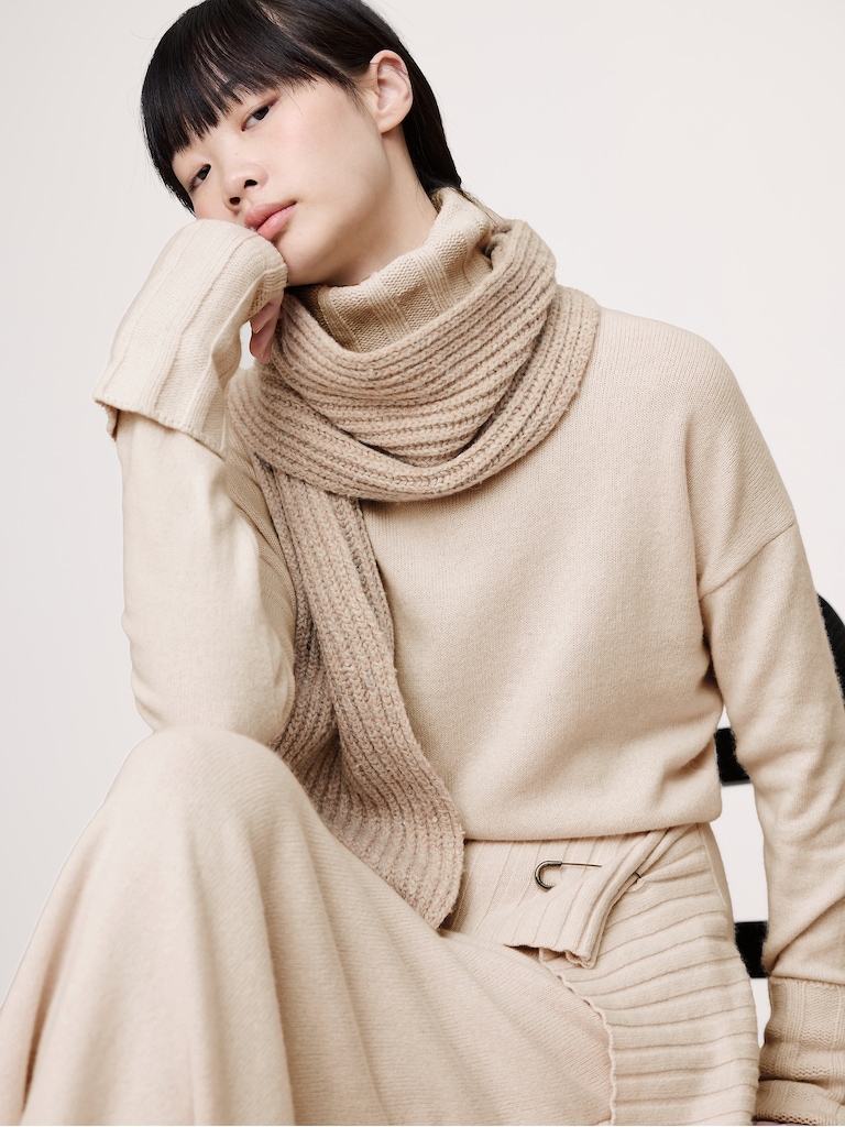 Donegal Wool-Blend Extra-Long Scarf