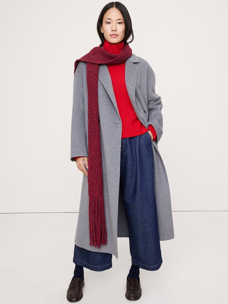 Donegal Wool-Blend Extra-Long Scarf