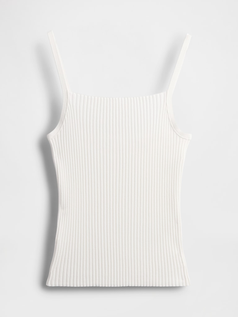 Rib Sweater Crop Tank Top