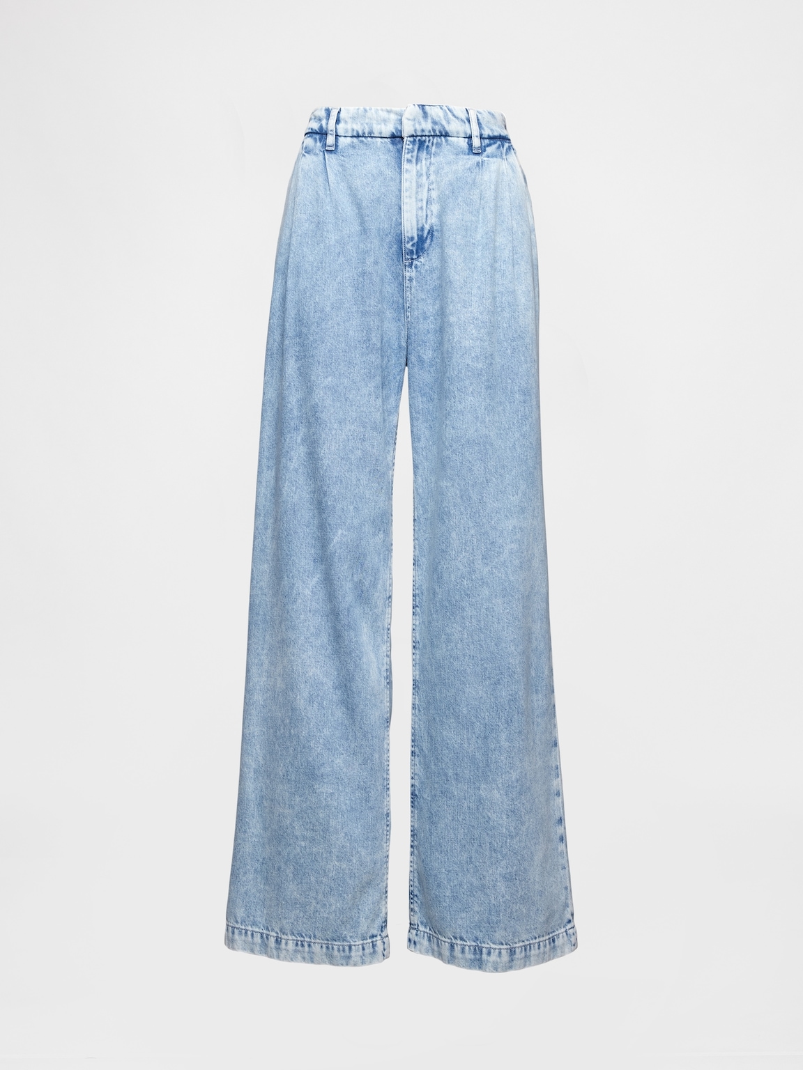 365 High Rise UltraSoft Pleated Denim Trousers