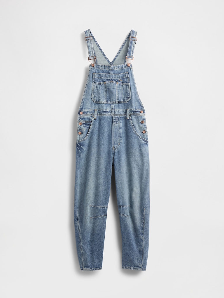 UltraSoft Denim Horseshoe Overalls