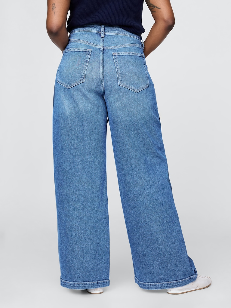 Extra High Rise Stride Wide-Leg Jeans