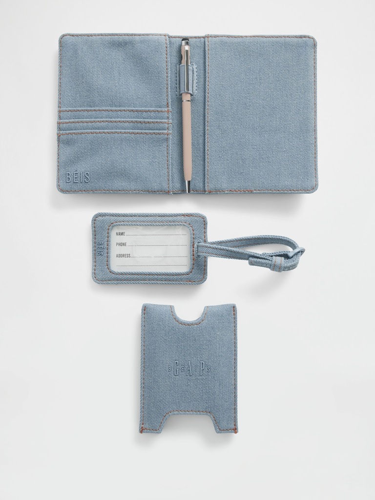 Gap × BÉIS Denim Passport and Luggage Tag Set