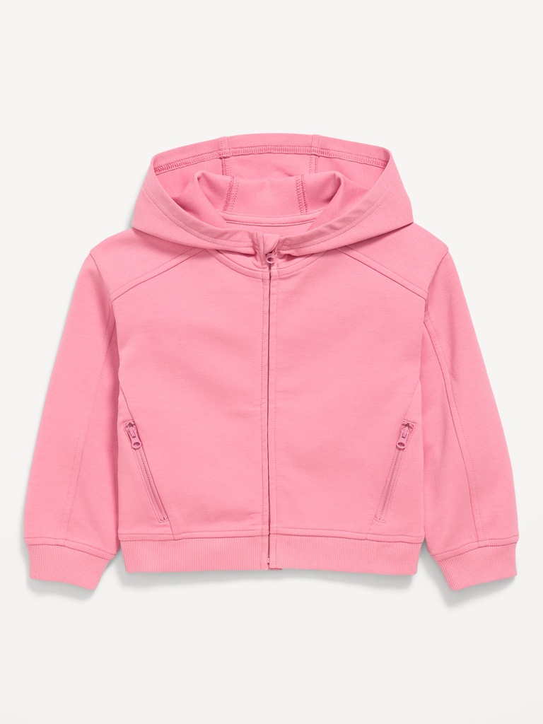 Oversized Dynamic Fleece Full-Zip Hoodie for Toddler Girls