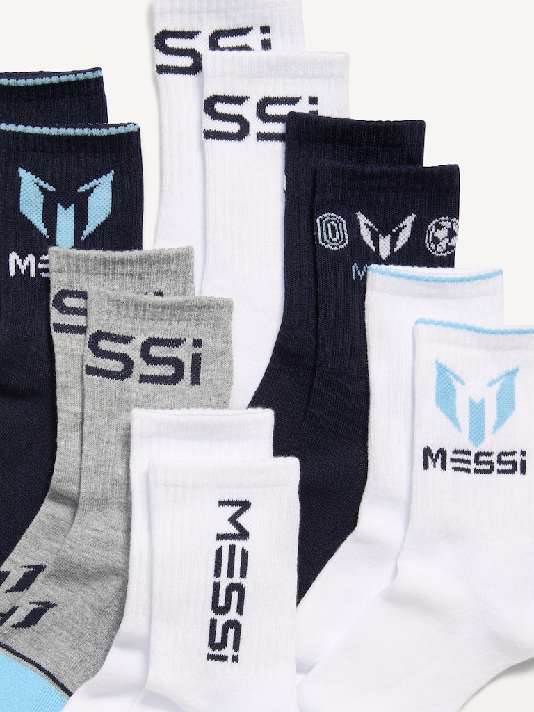 Messi™ Gender-Neutral Crew Socks 6-Pack for Kids