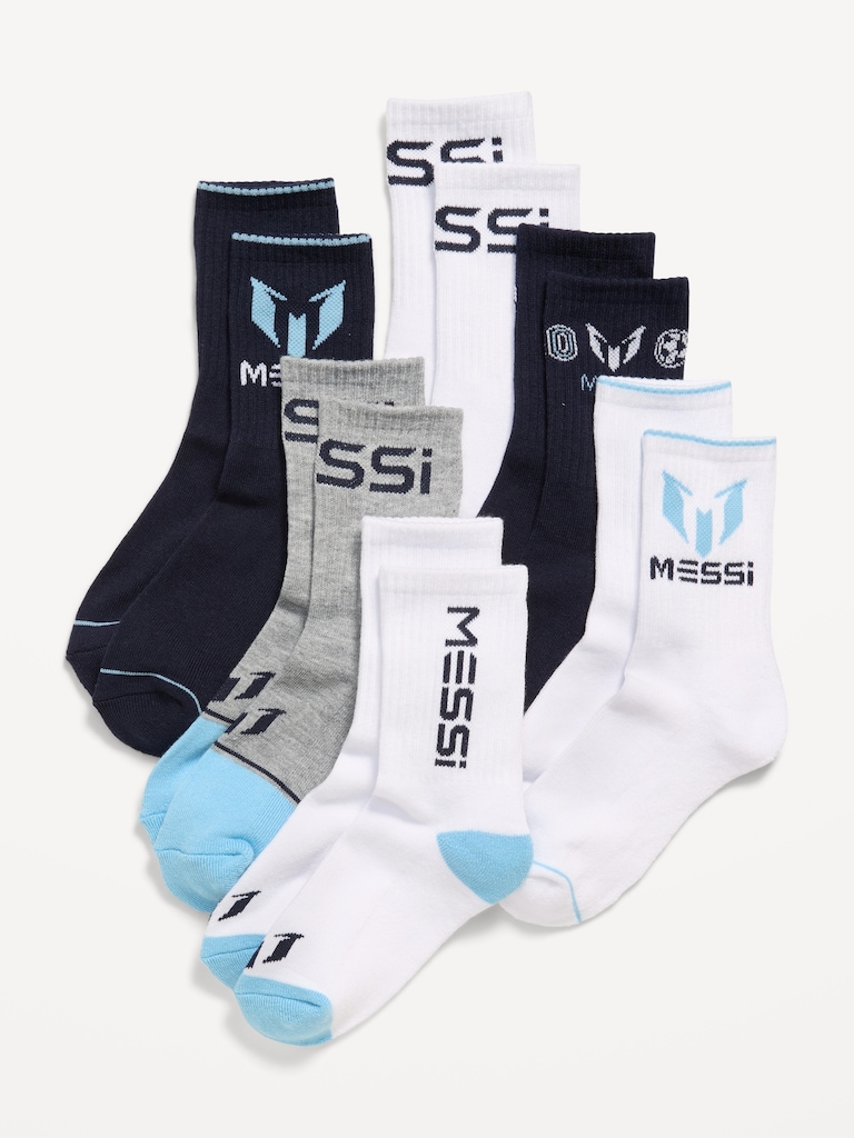 Messi™ Gender-Neutral Crew Socks 6-Pack for Kids