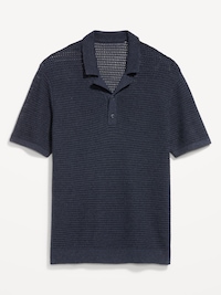 Short-Sleeve Polo Sweater