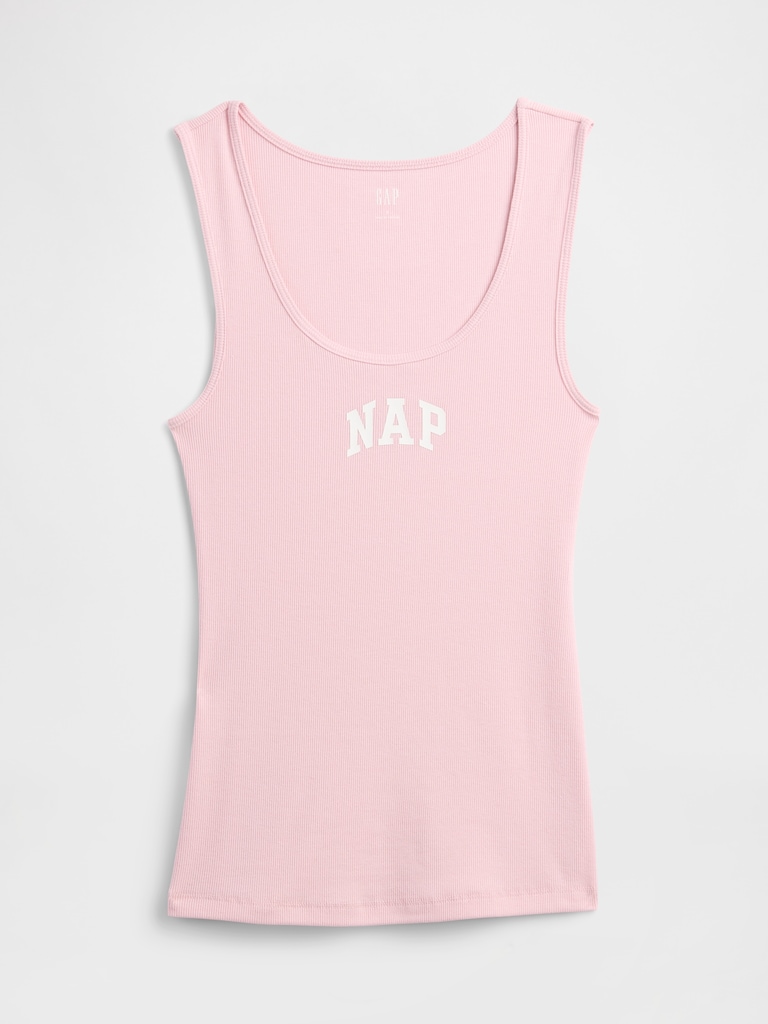 Ribbed Gap Nap Logo Tank Top