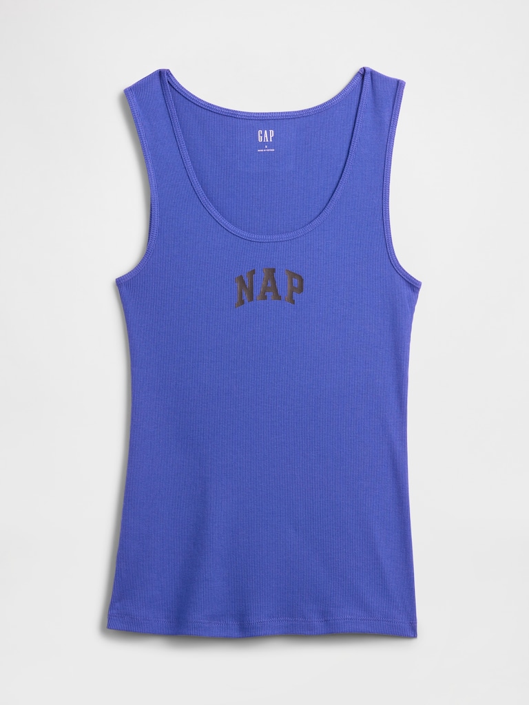 Ribbed Gap Nap Logo Tank Top