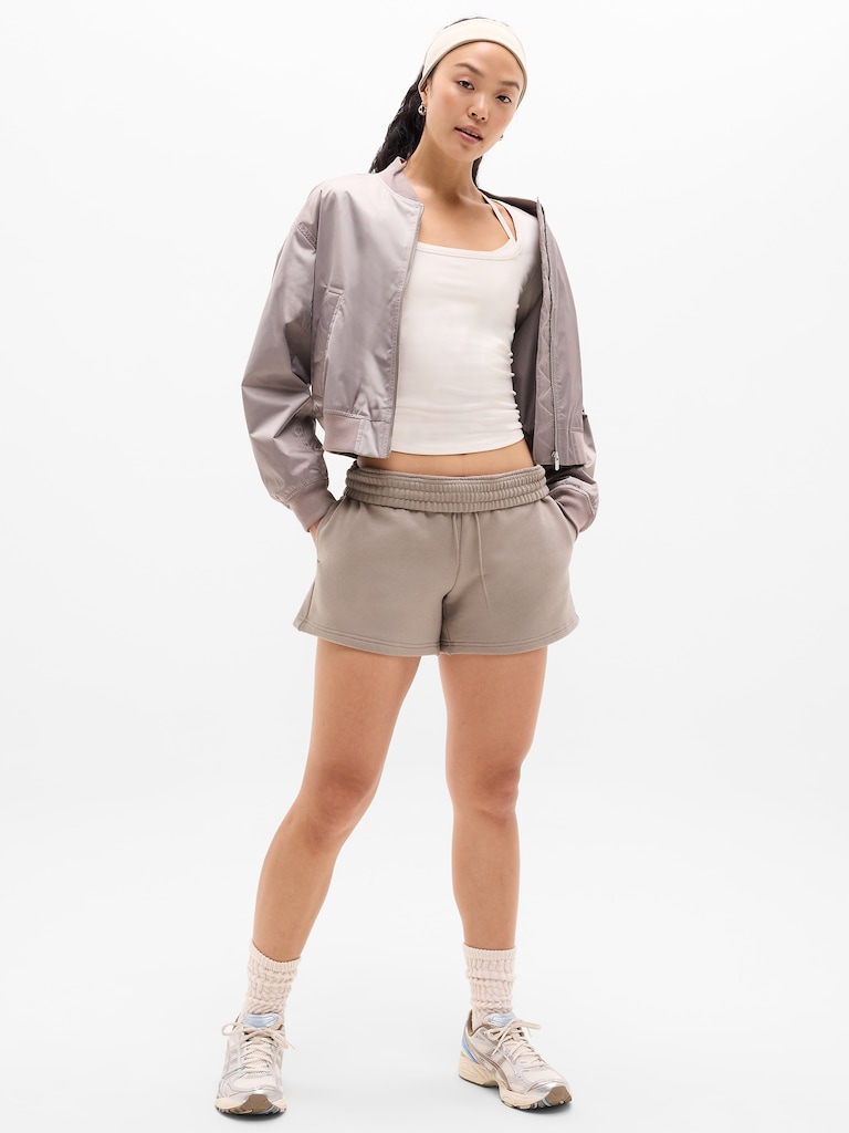 Forever Fleece Mid Rise 4" Short