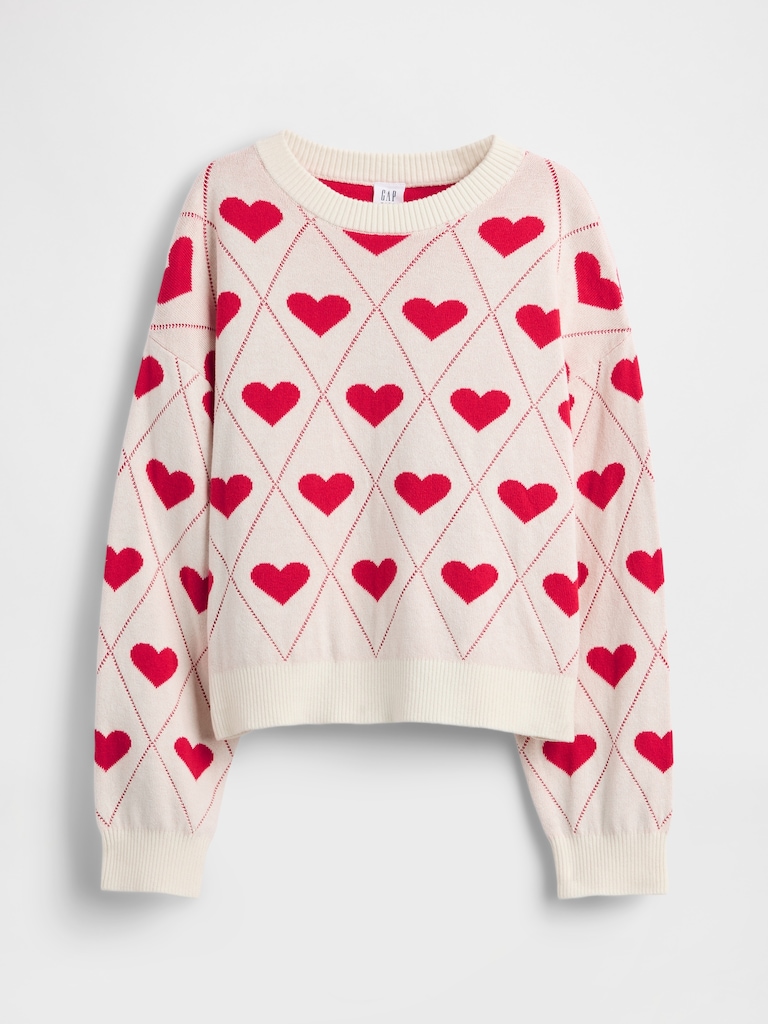 Kids Relaxed Graphic Crewneck Sweater