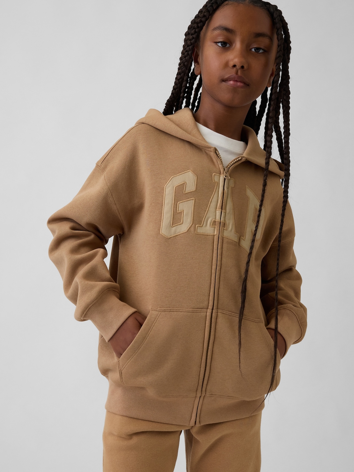 Kids VintageSoft Logo Zip Hoodie