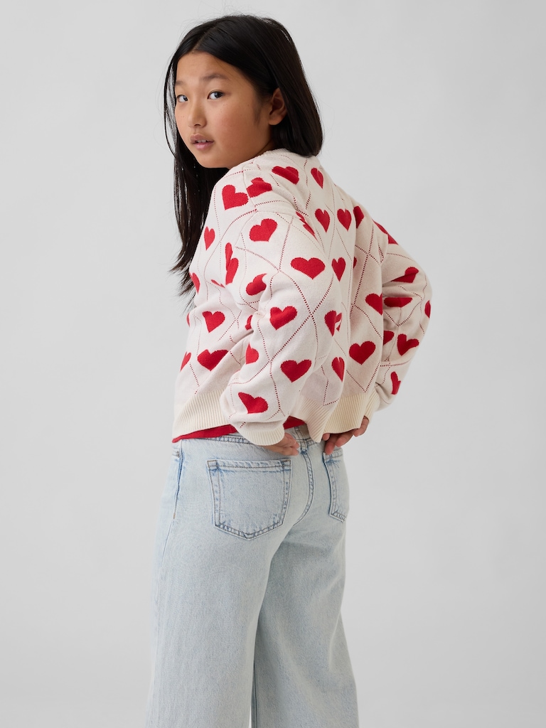 Kids Relaxed Graphic Crewneck Sweater