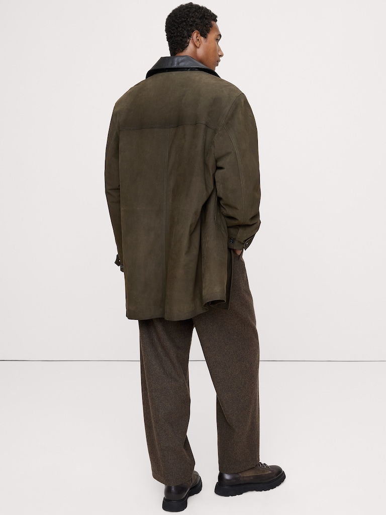 Nubuck Leather Car Coat