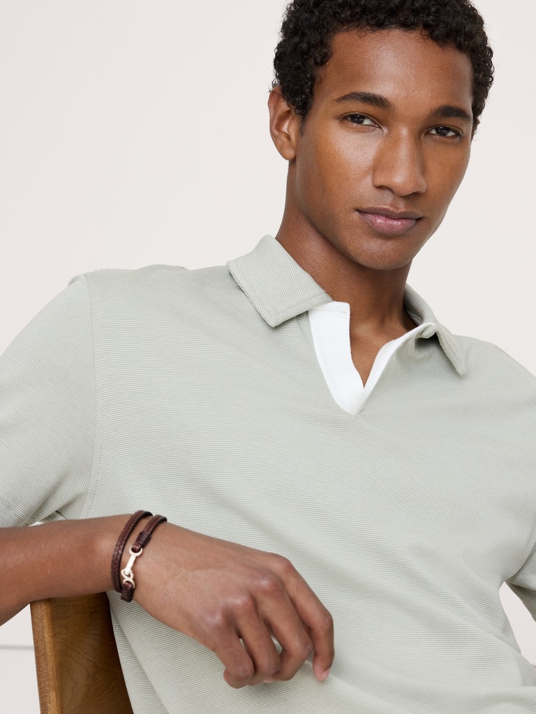 Embossed Leather Double Wrap by Caputo & Co