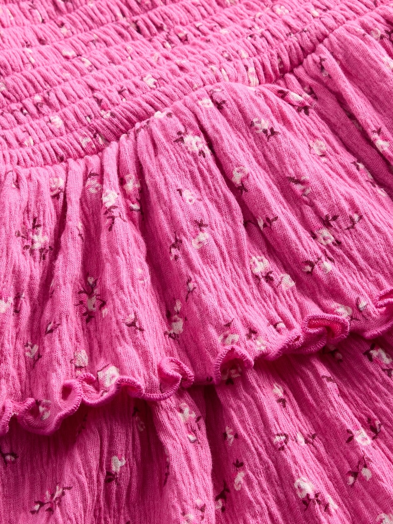 Kids Crinkle Knit Tiered Skort