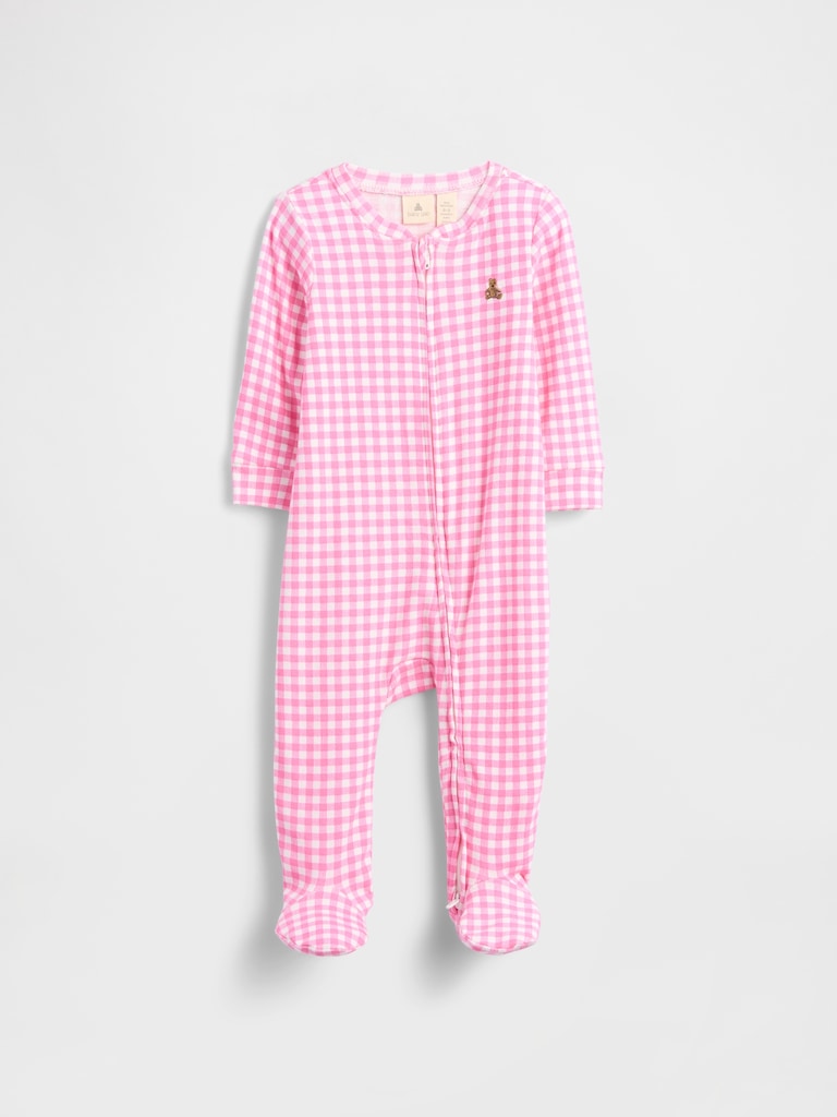 Baby Print Two-Way Zip One-Piece