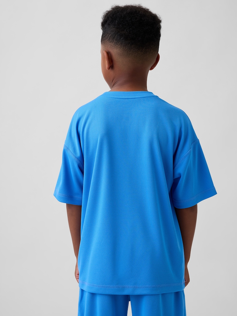 Kids GapFit Tech Recycled Mesh T-Shirt