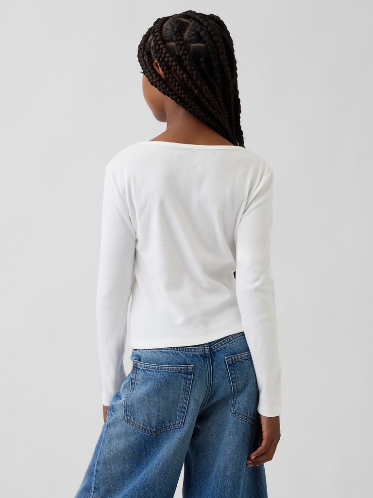 Kids Cross Front Bow T-Shirt