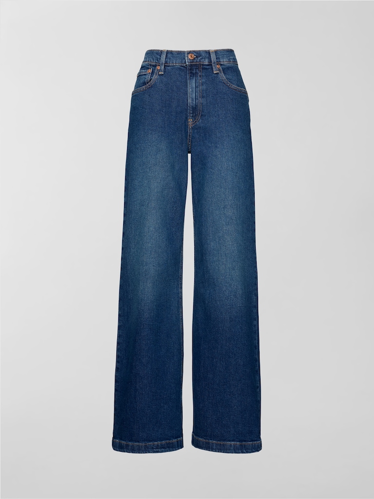 High Rise Stride Wide-Leg Jeans